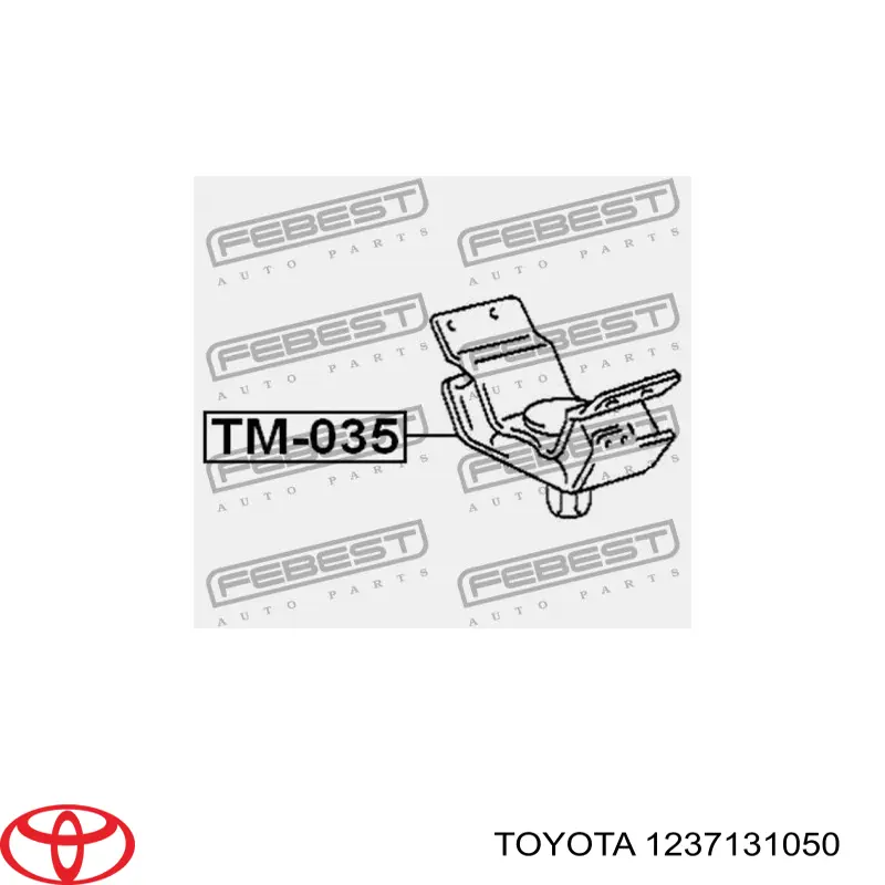 Подушка КПП Toyota 1237131050
