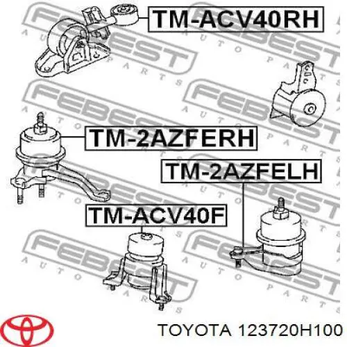 Левая подушка двигателя 123720H100 Toyota