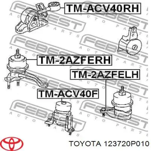 Купить 123720P010 Toyota Левая подушка двигателя
