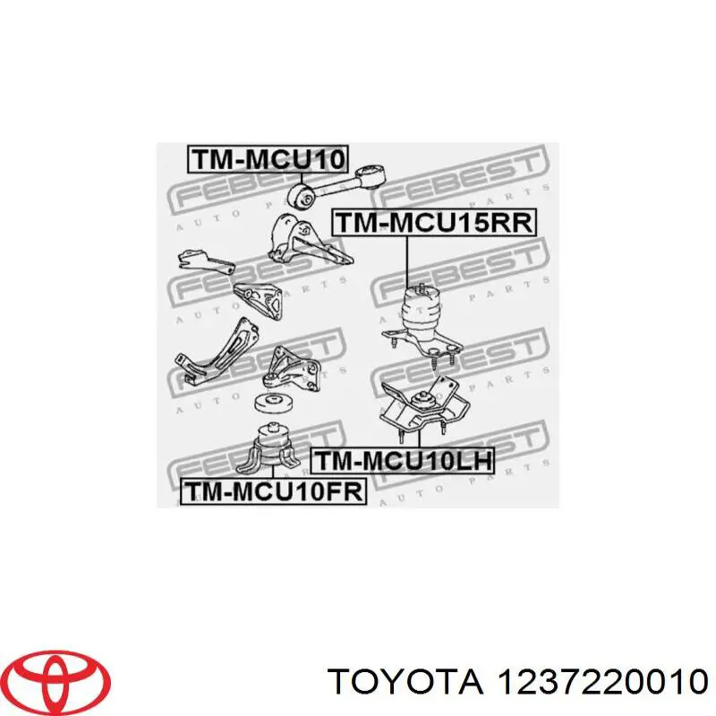 Купить 1237220010 Toyota Левая подушка двигателя