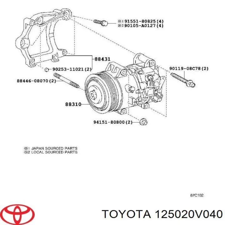  125020V040 Toyota