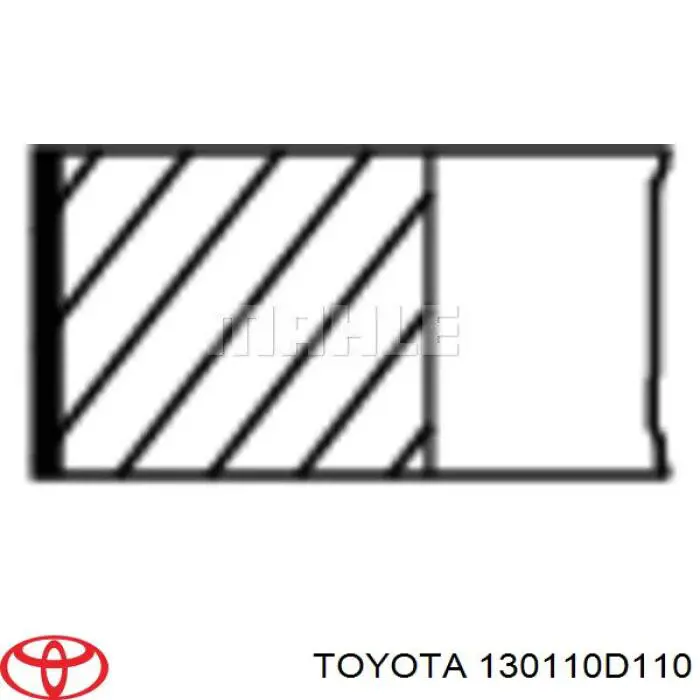 130110D110 Toyota кольца поршневые комплект на мотор, std.