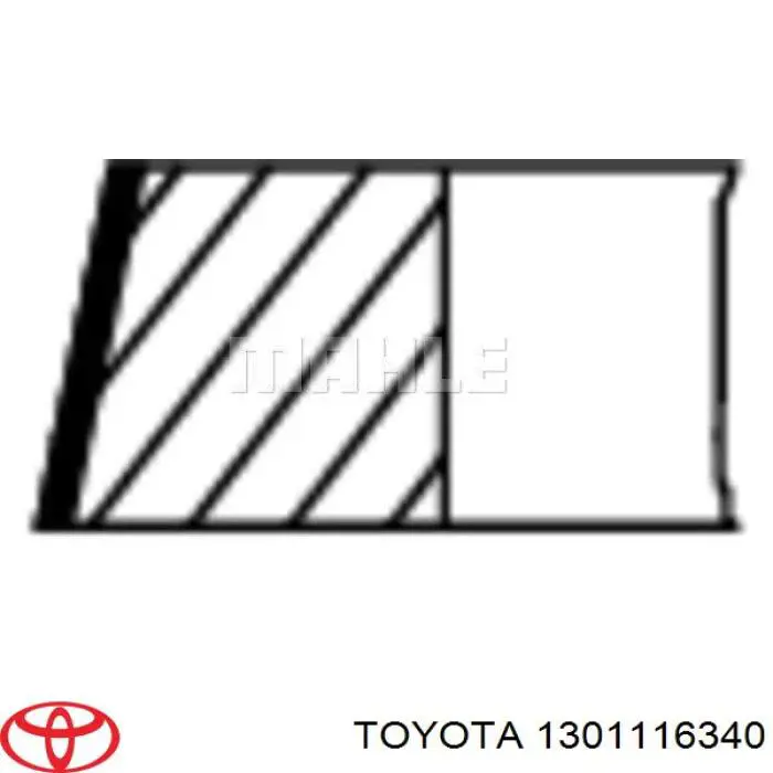 Кольца поршневые 1301116340 Toyota