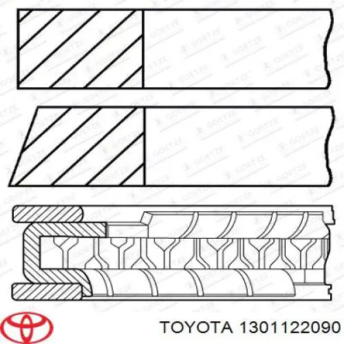 Кольца поршневые Toyota Matrix (Тойота Матрикс)