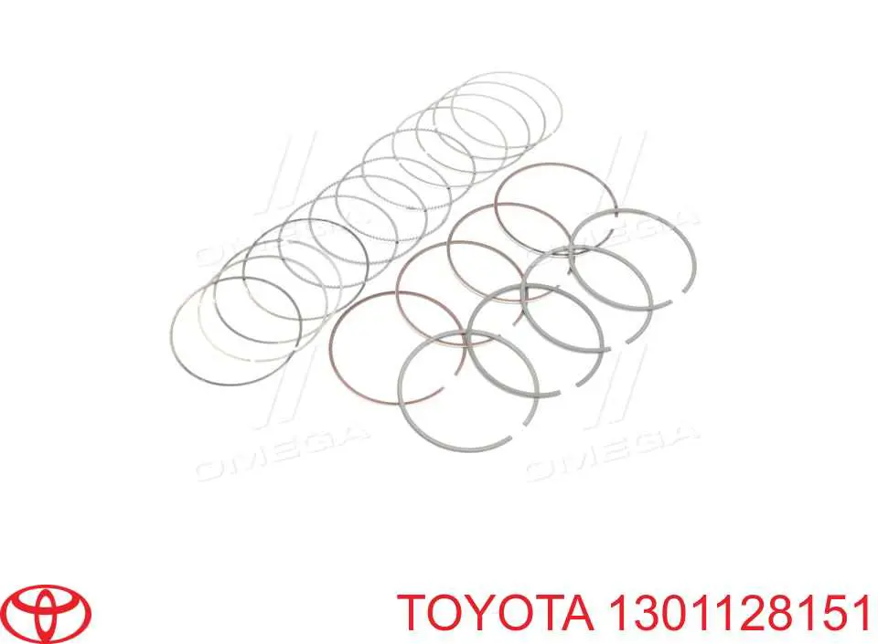 1301128150 Toyota кольца поршневые комплект на мотор, std.