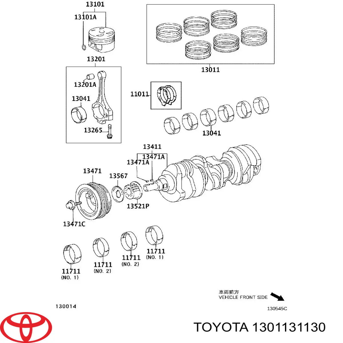 Кольца поршневые Toyota RAV4 III A3 (Тойота Рав-4)