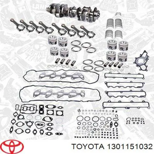 1301151031 Toyota кольца поршневые комплект на мотор, 1-й ремонт (+0,25)