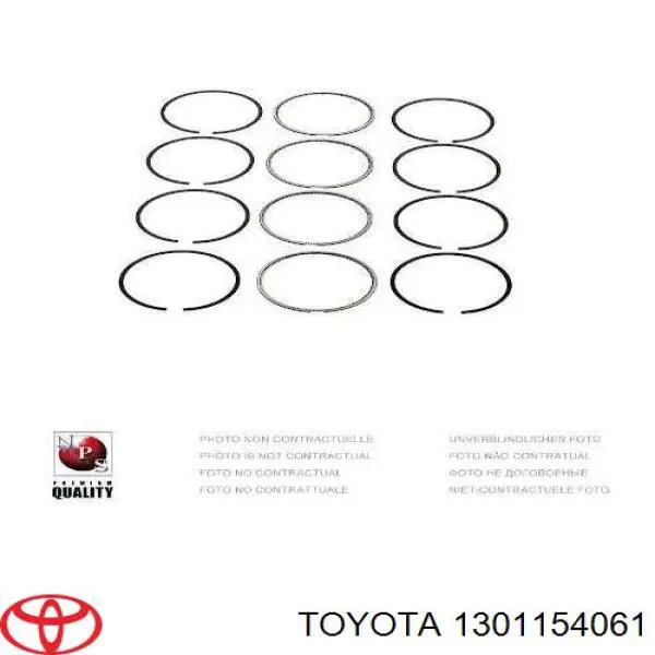 Кольца поршневые Toyota Hiace IV H1, H2 (Тойота Хай-Эйс)