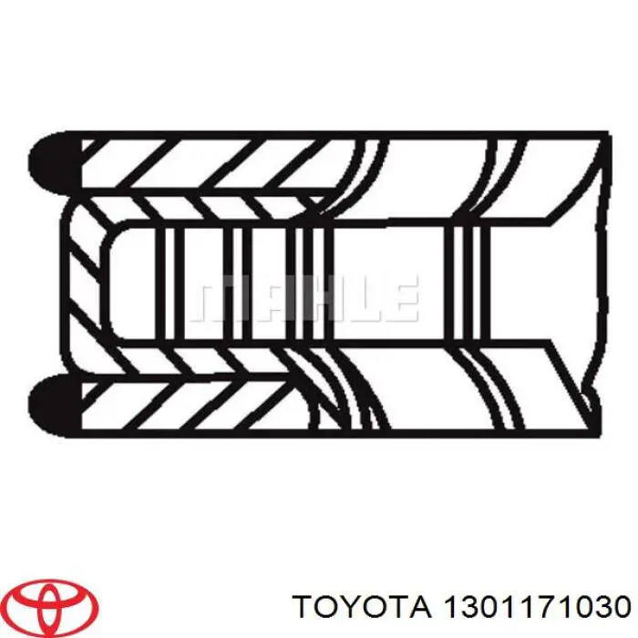 1301171030 Toyota кольца поршневые комплект на мотор, std.
