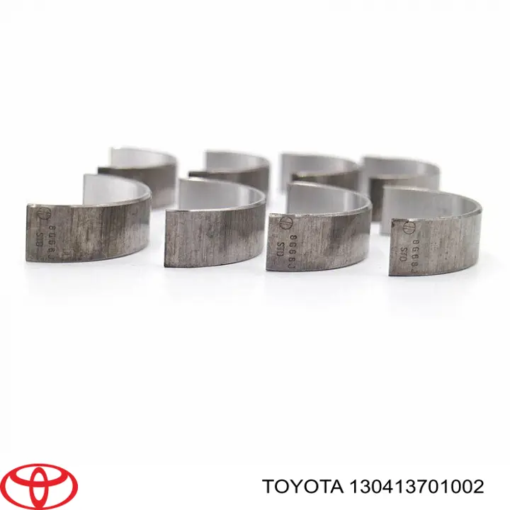 Вкладыши коленвала шатунные, комплект, стандарт (STD) Toyota 130413701002