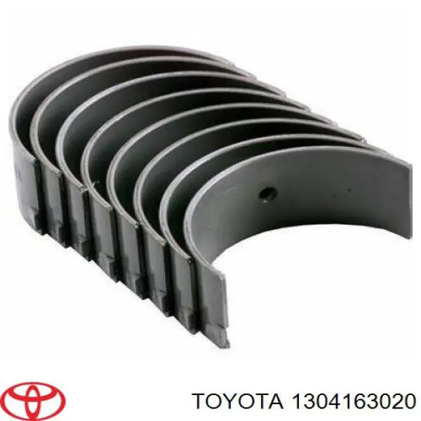 Вкладыши коленвала шатунные, комплект, стандарт (STD) Toyota 1304163020