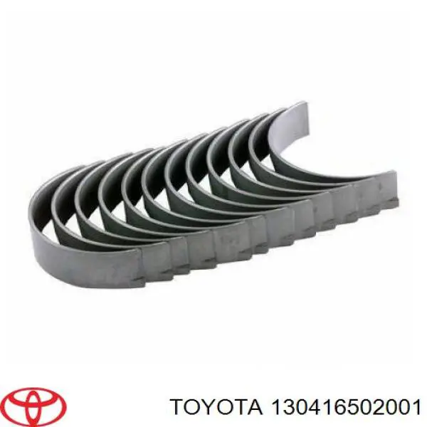 130416502001 Toyota вкладыши коленвала коренные, комплект, 1-й ремонт (+0,25)