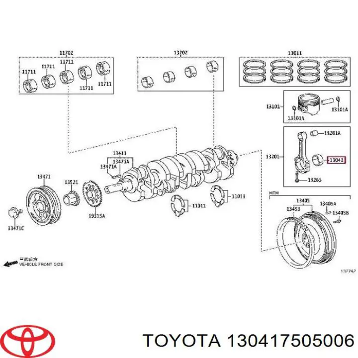  130417505006 Toyota