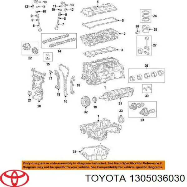 1305036030 Toyota engrenagem de cadeia de roda dentada da árvore distribuidora de admissão de motor