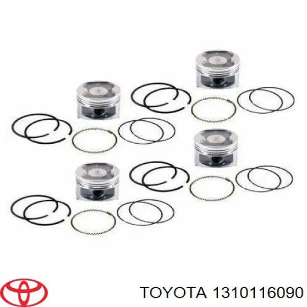 1310116090 Toyota поршень в комплекте на 1 цилиндр, std