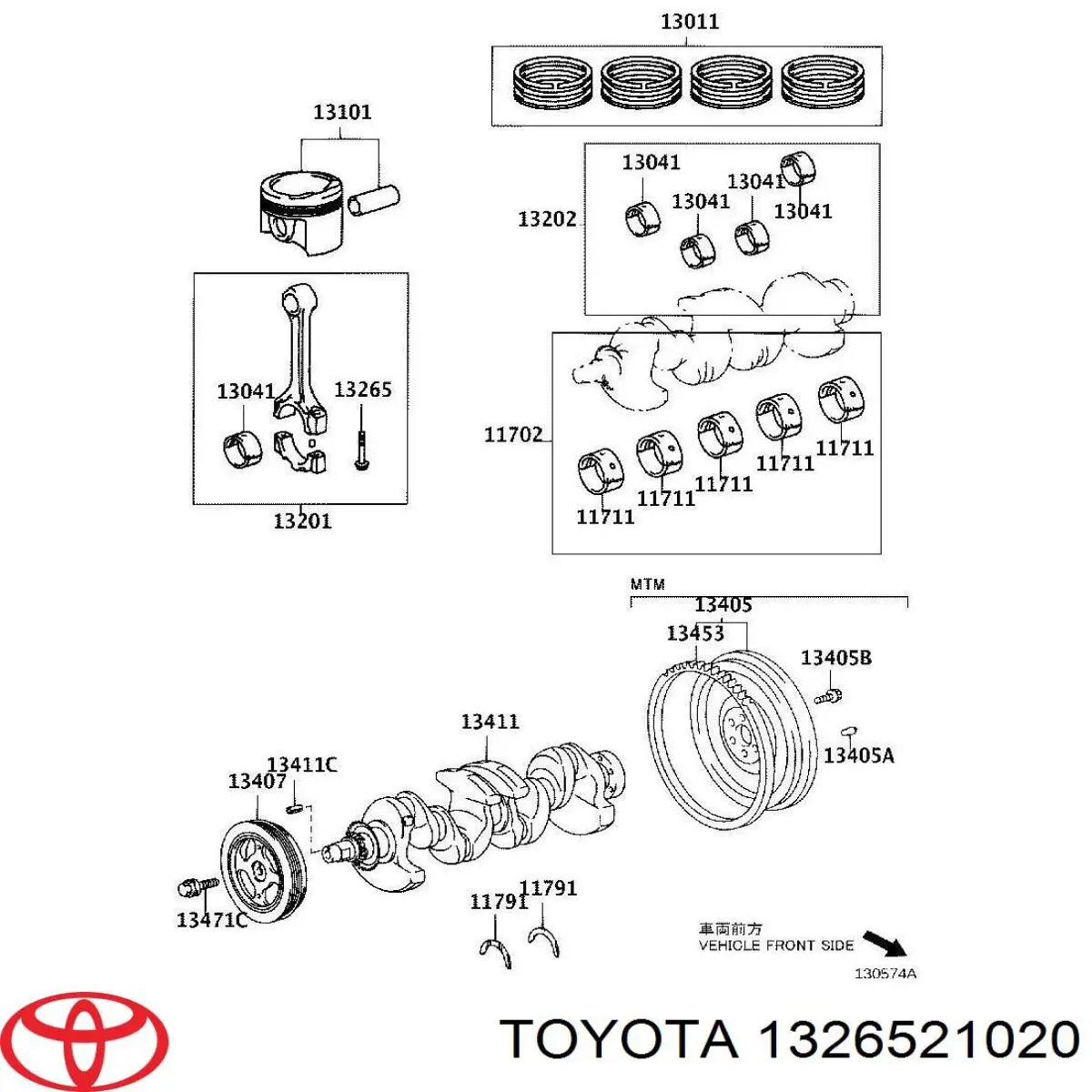 Болт шатуна на Toyota Urban Cruiser NLP11, NSP110