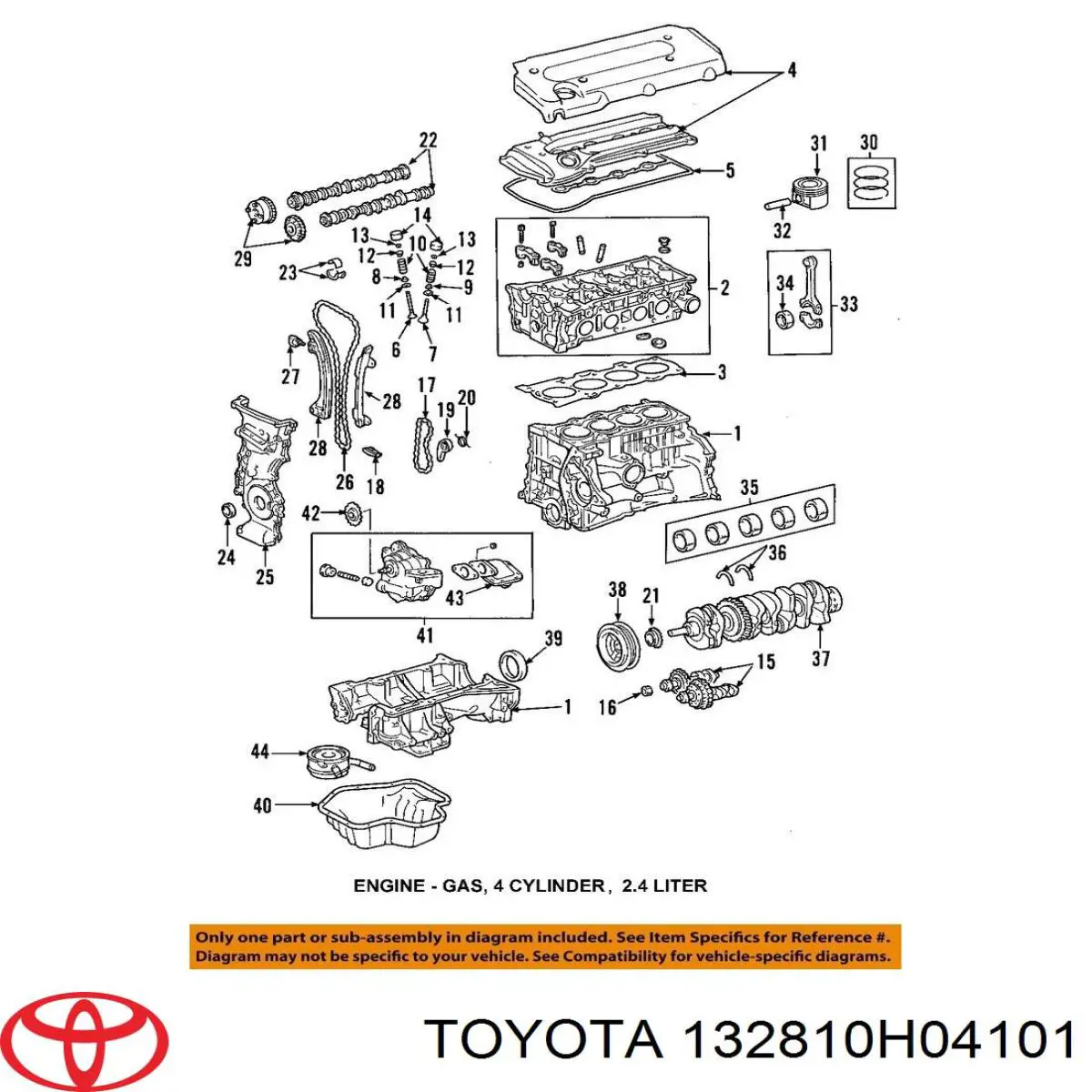 Вкладыши коленвала компрессора шатунные, комплект, стандарт (STD) на Toyota Avensis Verso 
