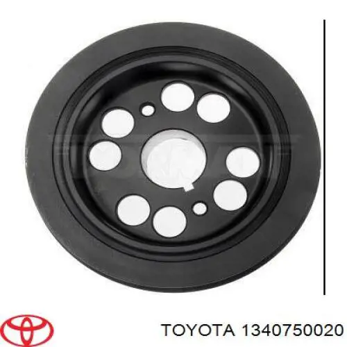 Купить 1340750020 Toyota Шкив-демпфер коленвала