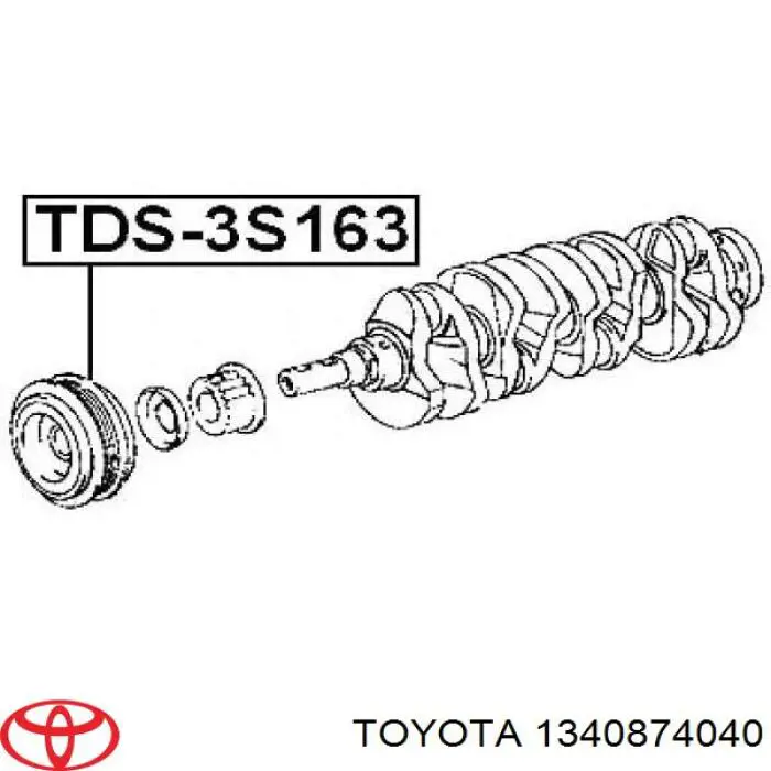 Шкив коленвала (демпфер) Toyota 1340874040 цена, от 47.91 USD
