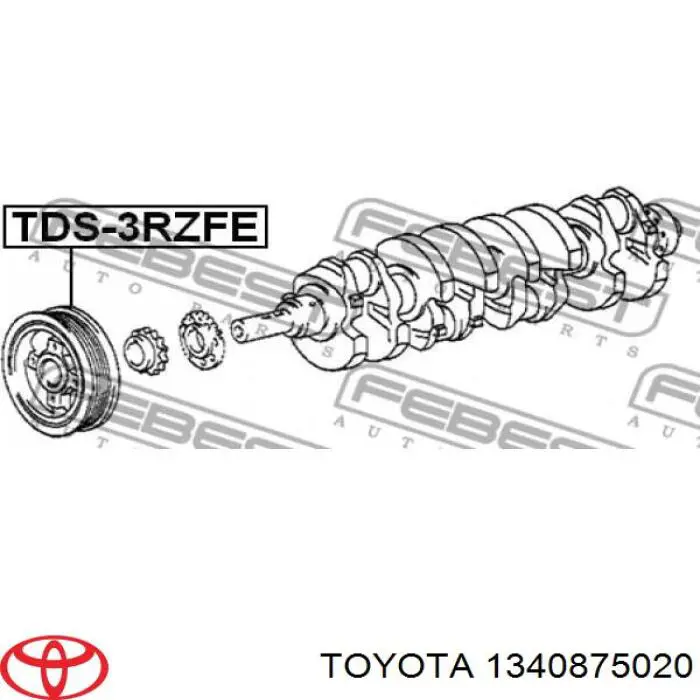 Шкив коленвала 1340875020 Toyota