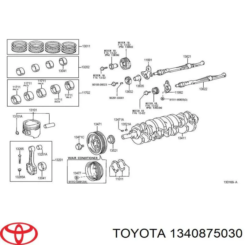 1340875030 Toyota шкив коленвала