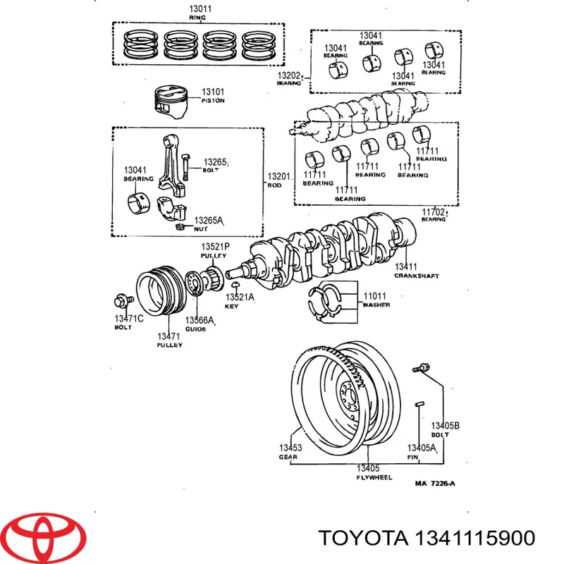 Cambota de motor Toyota Corolla  E8