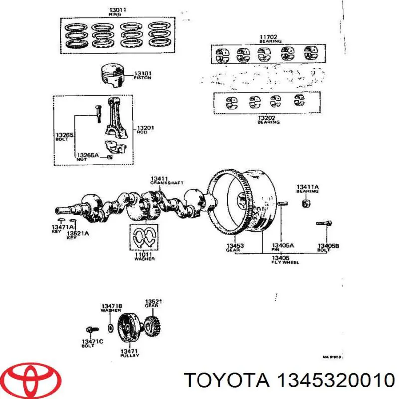  Toyota 1345320010 цена, от 86.19 USD