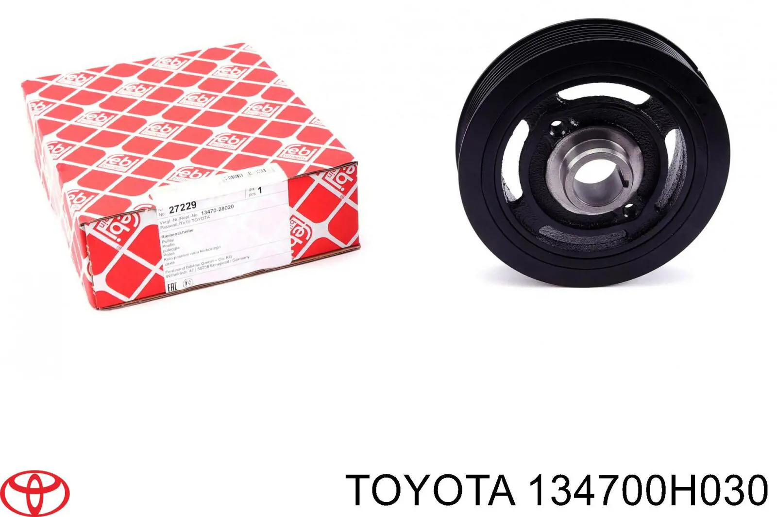 Шкив коленвала 134700H030 Toyota