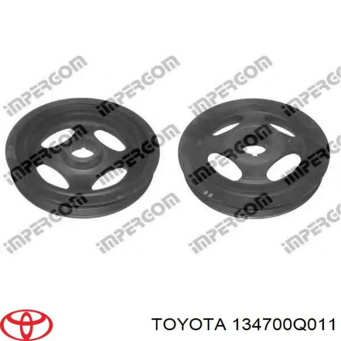 Шкив коленвала 134700Q011 Toyota