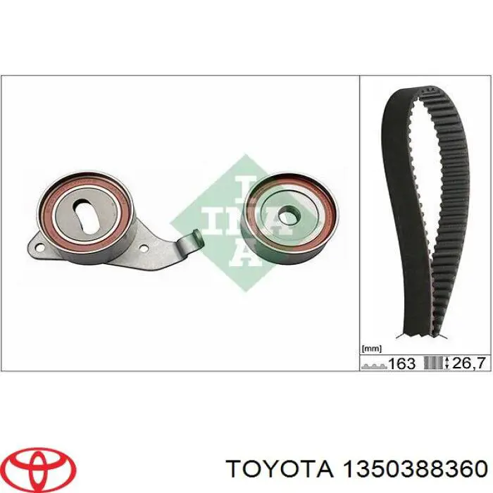 Rodillo intermedio de correa dentada 1350388360 Toyota