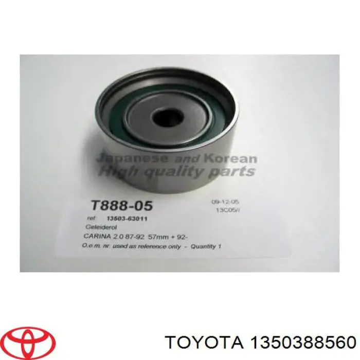 Rodillo intermedio de correa dentada 1350388560 Toyota