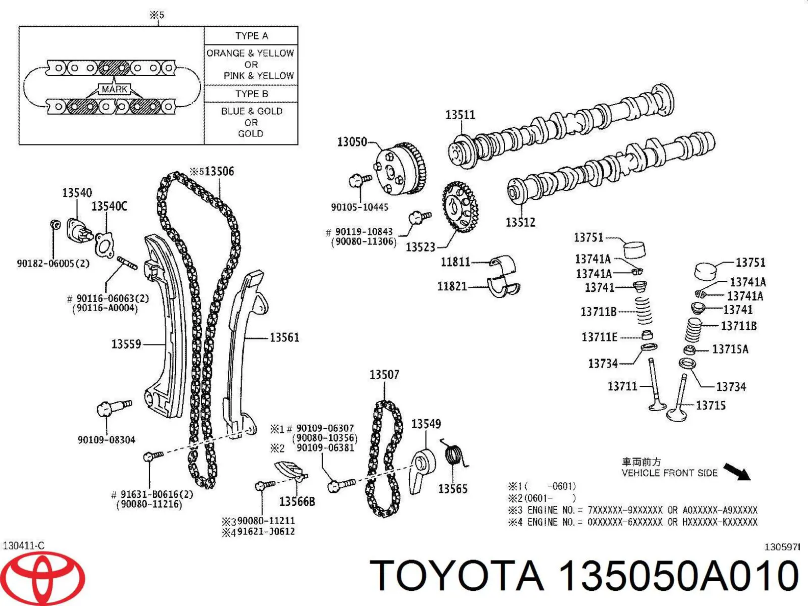 Ролик натяжителя ремня ГРМ Toyota 135050A010