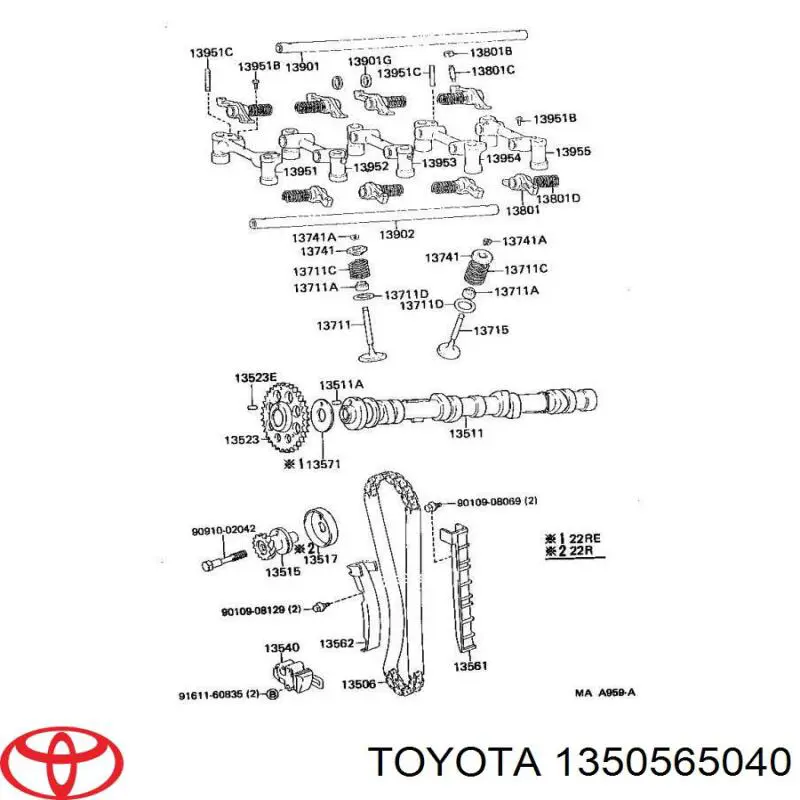  Ролик ГРМ Toyota T100 