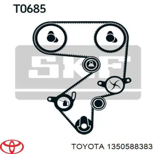 Ролик натяжителя ремня газораспределения Toyota 1350588383 цена, от 40.21 USD