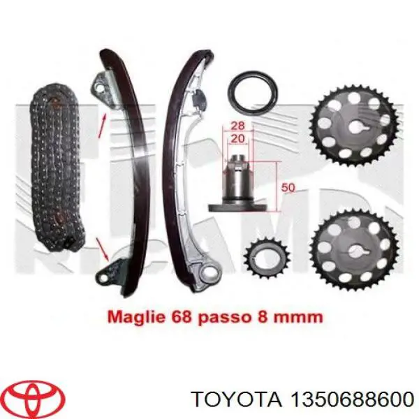 Цепь привода распредвала Toyota 1350688600 цена, от 18.90 USD