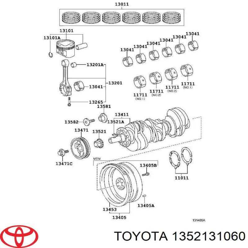 Engrenagem de cadeia da roda dentada de acionamento de cambota de motor para Toyota 4Runner (GRN21, UZN21)