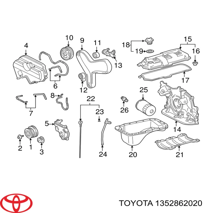  Toyota 1352862020 цена, от 236.90 USD