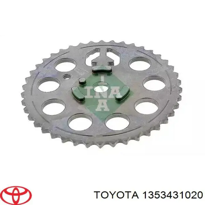 1353431020 Toyota звездочка-шестерня привода коленвала двигателя