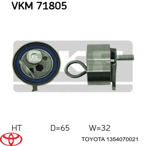 Ролик натяжителя ремня газораспределения Toyota 1354070021 цена, от 60.21 USD