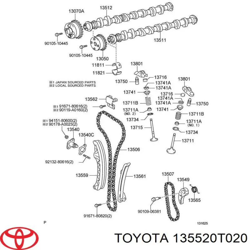 135520T020 Toyota 