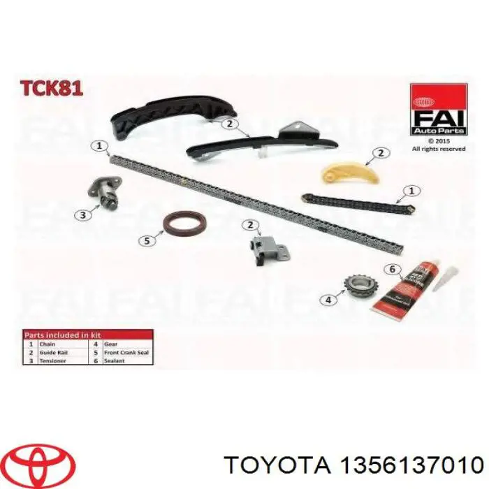 Amortecedor de cadeia do mecanismo de distribuição de gás para Toyota Corolla (E15)