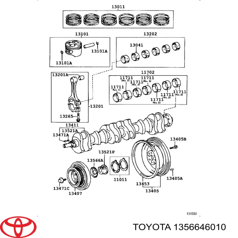 Toyota 1356646010 цена, от 12.67 USD