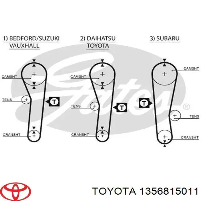 1356815011 Toyota ремень грм