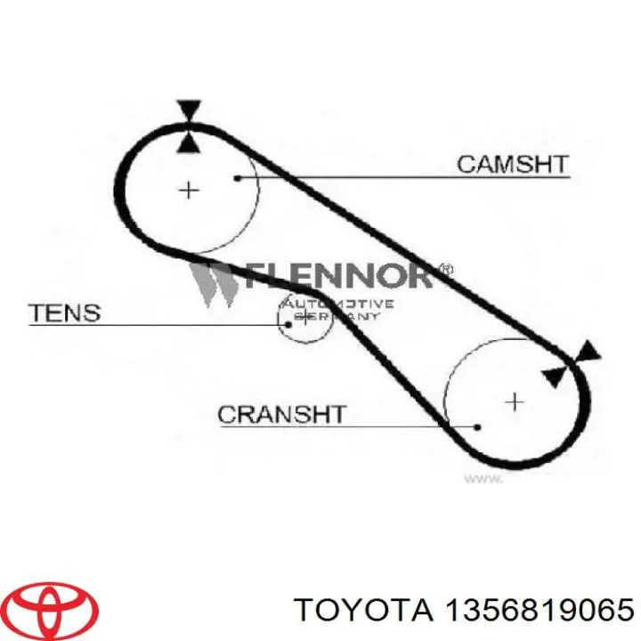 Зубчатый ремень Toyota 1356819065 цена, от 13.38 USD