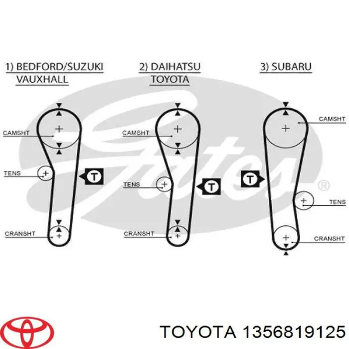 1356819125 Toyota ремень грм