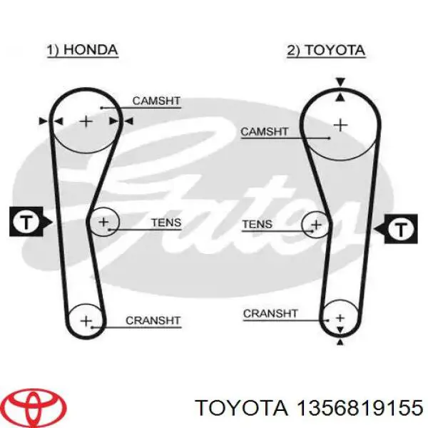 Купить 1356819155 Toyota Ремень газораспределительного механизма