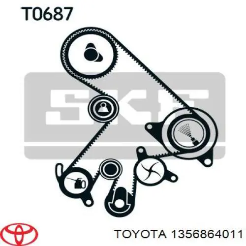 Зубчатый ремень Toyota 1356864011 цена, от 21.50 USD