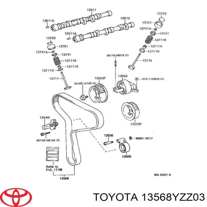 Ремень ГРМ 13568YZZ03 Toyota