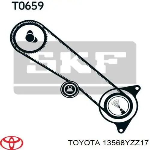 13568YZZ17 Toyota correia do mecanismo de distribuição de gás