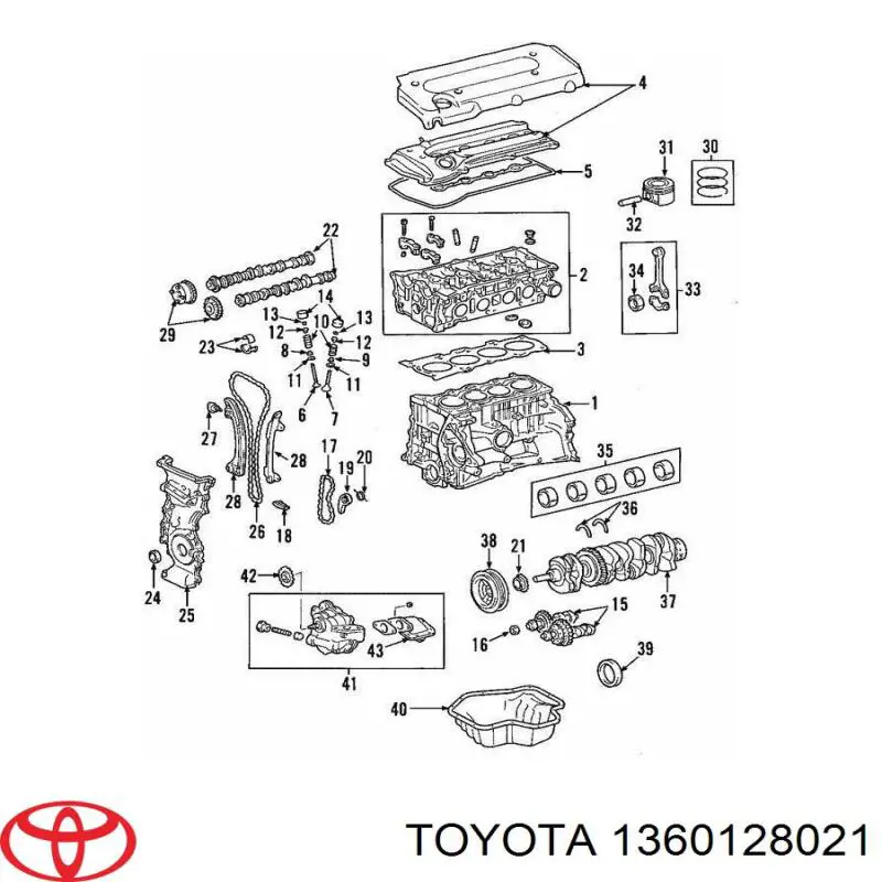 Балансировочный вал Toyota 1360128021